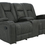 ABILENE GRANITE RECLINING GLIDING LOVESEAT WITH CONSOLE - Additional View 1