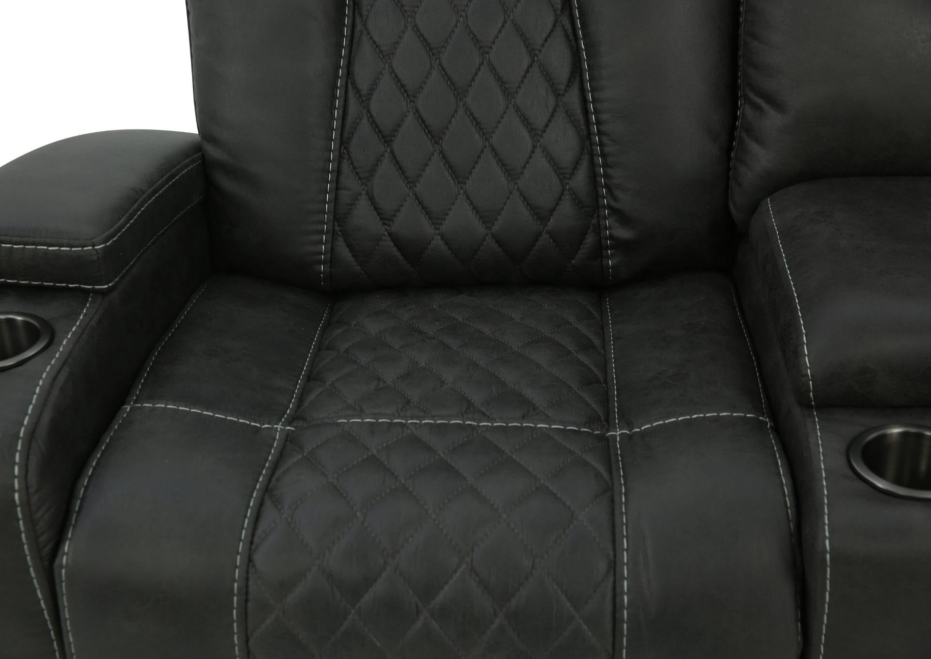 ABILENE GRANITE RECLINING GLIDING LOVESEAT WITH CONSOLE - Additional View 3