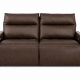 Metronome Chocolate Leather 2 Piece Power Loveseat