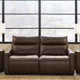 Metronome Chocolate Leather 2 Piece Power Loveseat