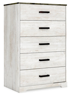 Ashley Furniture - SHAWBURN 5 DRAWER CHEST - Light Brown Wood - Chests