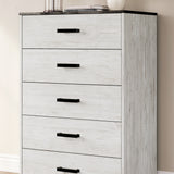 Ashley Furniture - SHAWBURN 5 DRAWER CHEST - Light Brown Wood - Chests - Additional View 1