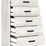 Ashley Furniture - SHAWBURN 5 DRAWER CHEST - Light Brown Wood - Chests - Additional View 2