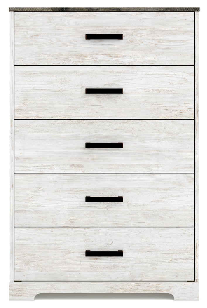 Ashley Furniture - SHAWBURN 5 DRAWER CHEST - Light Brown Wood - Chests - Additional View 3