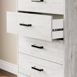 Ashley Furniture - SHAWBURN 5 DRAWER CHEST - Light Brown Wood - Chests - Additional View 8