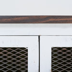 International Furniture Direct - PUEBLO WHITE END TABLE - White|Dark Brown Wood - Tables - Additional View 4