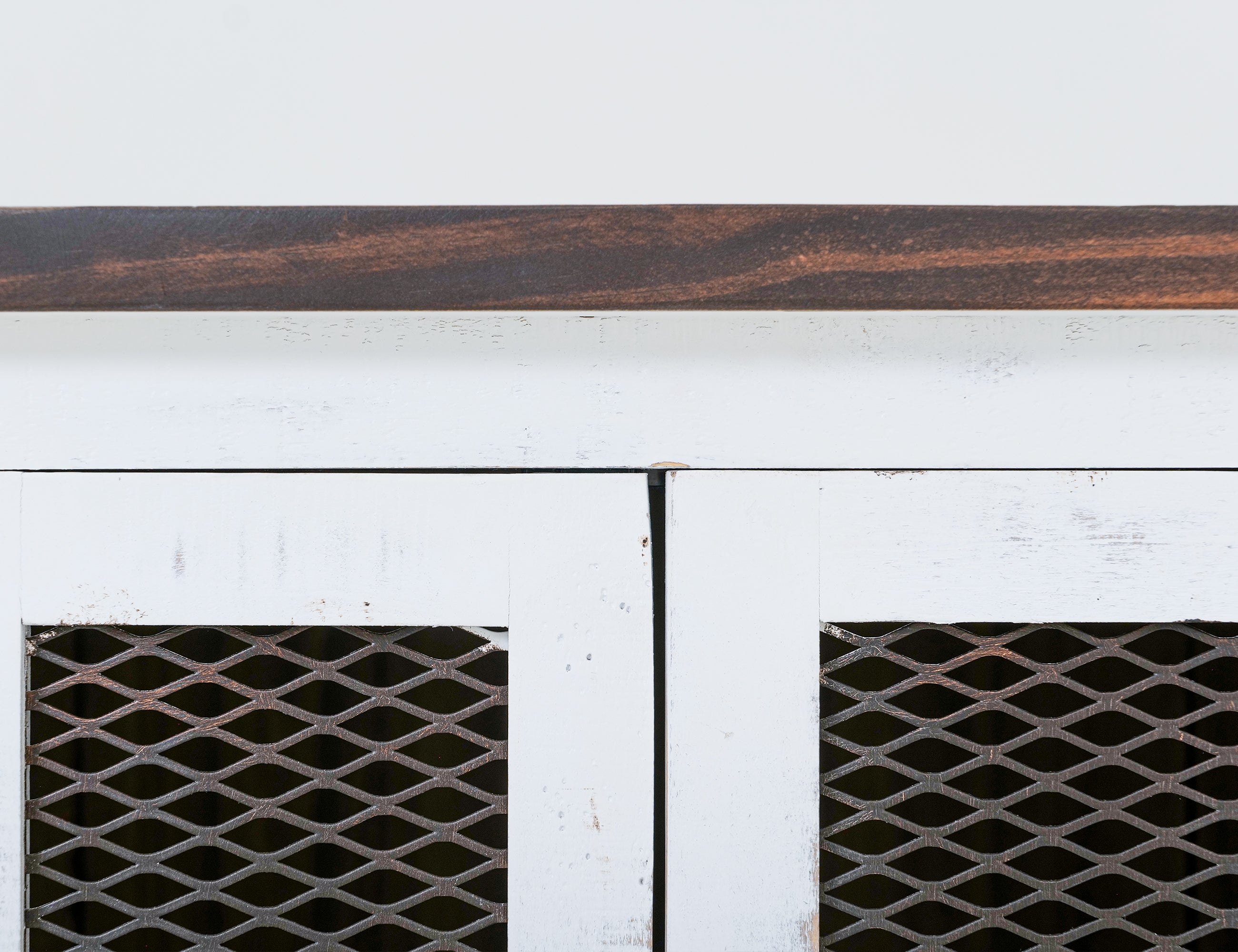 International Furniture Direct - PUEBLO WHITE END TABLE - White|Dark Brown Wood - Tables - Additional View 4