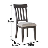 Steve Silver Furniture - Napa Dining Side Chair - Dark - Dark Brown Wood|Fabric - Chairs - Additional View 1