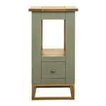 International Furniture Direct - TIMBER CHAIRSIDE TABLE - Green Wood - Tables