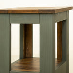 International Furniture Direct - TIMBER CHAIRSIDE TABLE - Green Wood - Tables - Additional View 3