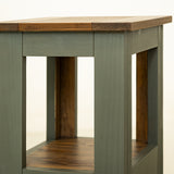 International Furniture Direct - TIMBER CHAIRSIDE TABLE - Green Wood - Tables - Additional View 3