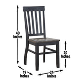 Steve Silver Furniture - Raven Noir 6 Piece Dining Set - Dark Brown|Black Wood - Dining Room Sets - Additional View 1