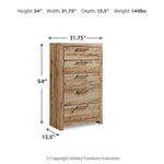 Ashley Furniture - Hyanna Chest - Brown - Beige Wood - Chests - Additional View 6