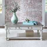Liberty Furniture - Magnolia Manor Rectangular Cocktail Table - White|Dark Brown Wood - Tables - Additional View 1