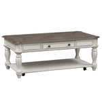 Liberty Furniture - Magnolia Manor Rectangular Cocktail Table - White|Dark Brown Wood - Tables - Additional View 2