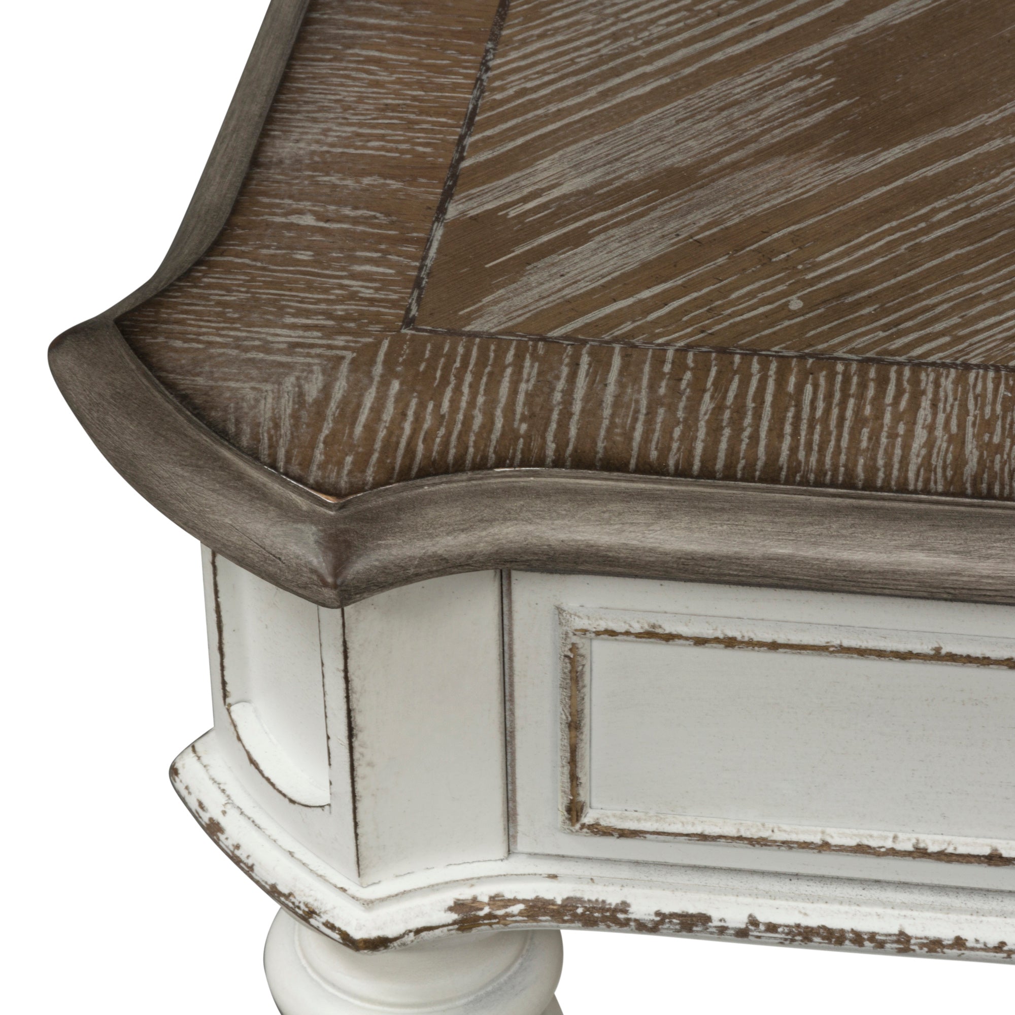 Liberty Furniture - Magnolia Manor Rectangular Cocktail Table - White|Dark Brown Wood - Tables - Additional View 4