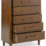 Ashley Furniture - LYNCOTT CHEST - Dark Brown Wood - Chests - Additional View 2