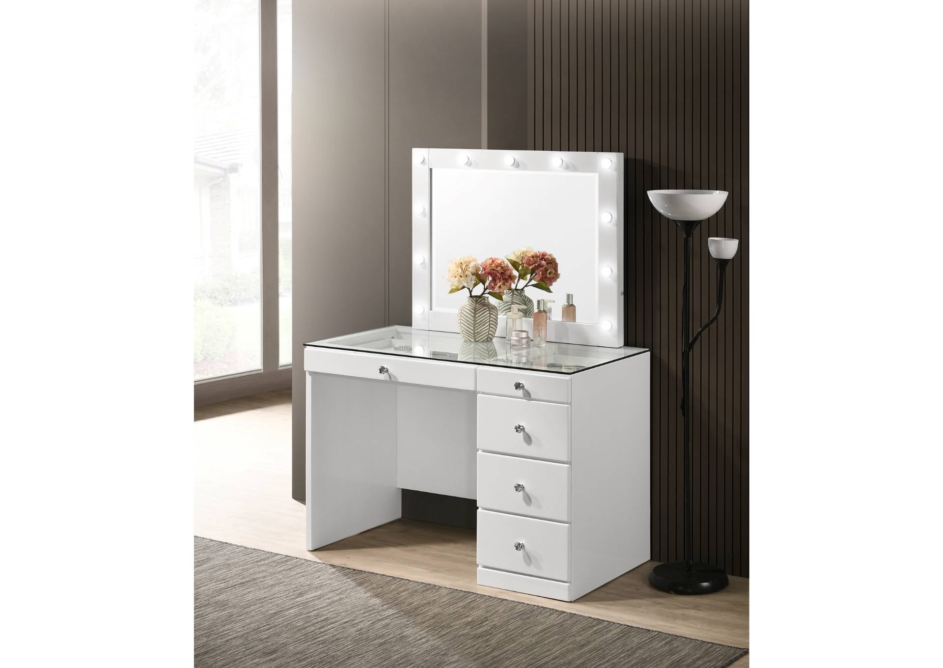 MORGAN WHITE VANITY WITH LED MIRROR - Additional View 3