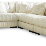 Ashley Furniture - LINDYN IVORY 5PC SECTIONAL - Beige Fabric - Sectionals