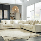 Ashley Furniture - LINDYN IVORY 5PC SECTIONAL - Beige Fabric - Sectionals - Additional View 3