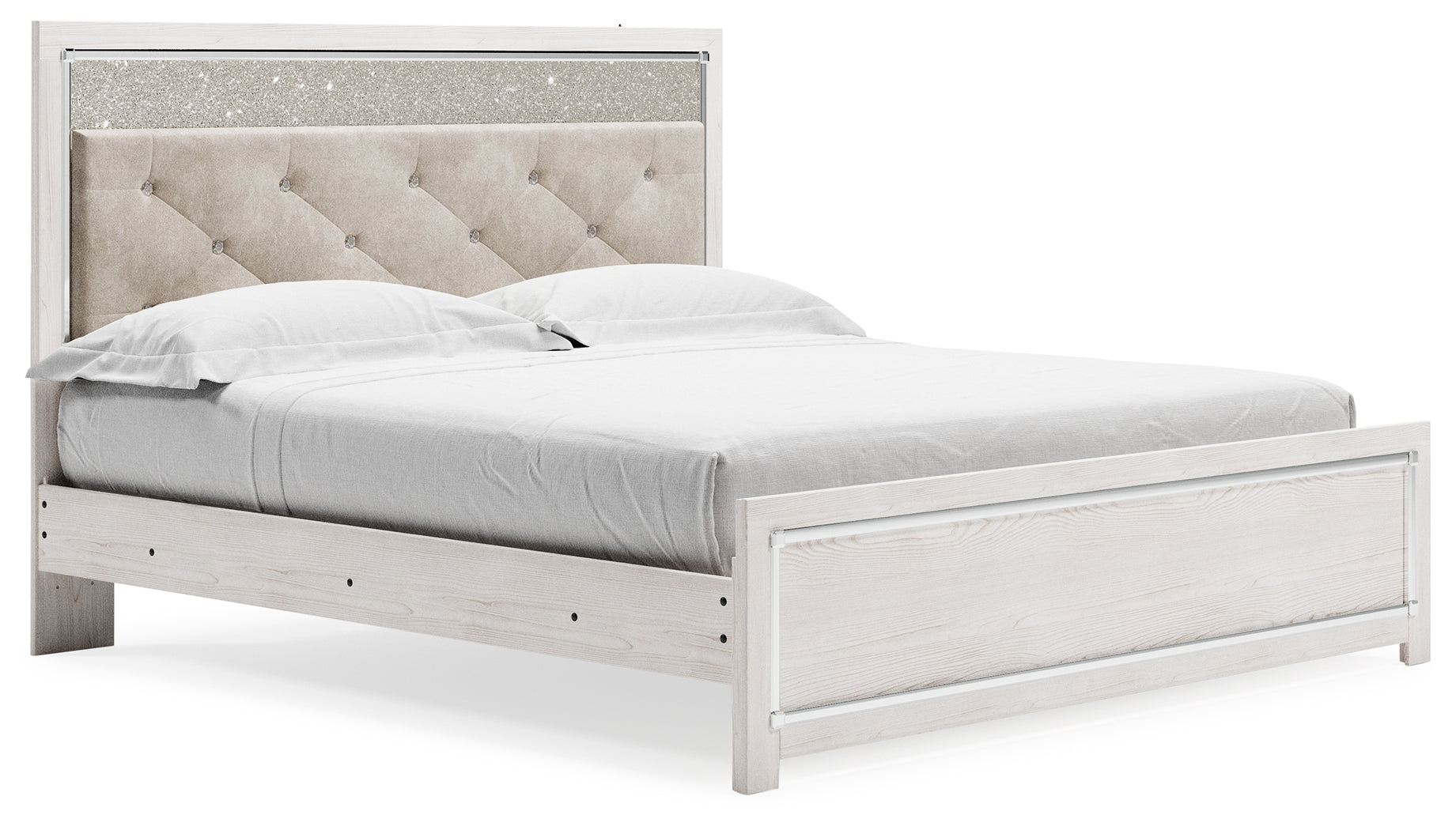 Ashley Furniture - Altyra King Panel Bed - White Wood - Beds