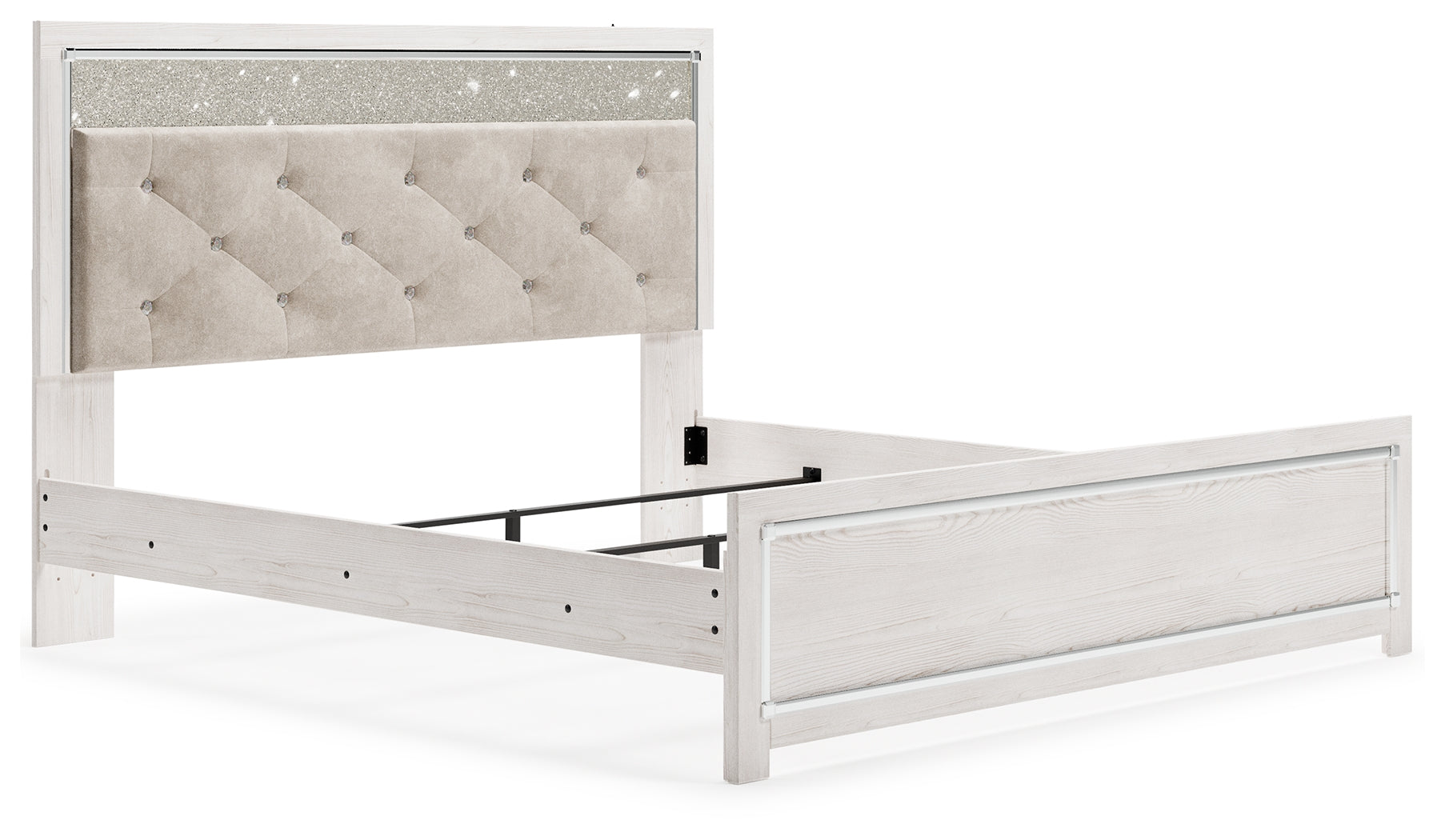 Ashley Furniture - Altyra King Panel Bed - White Wood - Beds - Additional View 3
