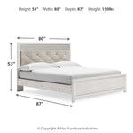 Ashley Furniture - Altyra King Panel Bed - White Wood - Beds - Additional View 4