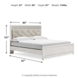 Ashley Furniture - Altyra King Panel Bed - White Wood - Beds - Additional View 4