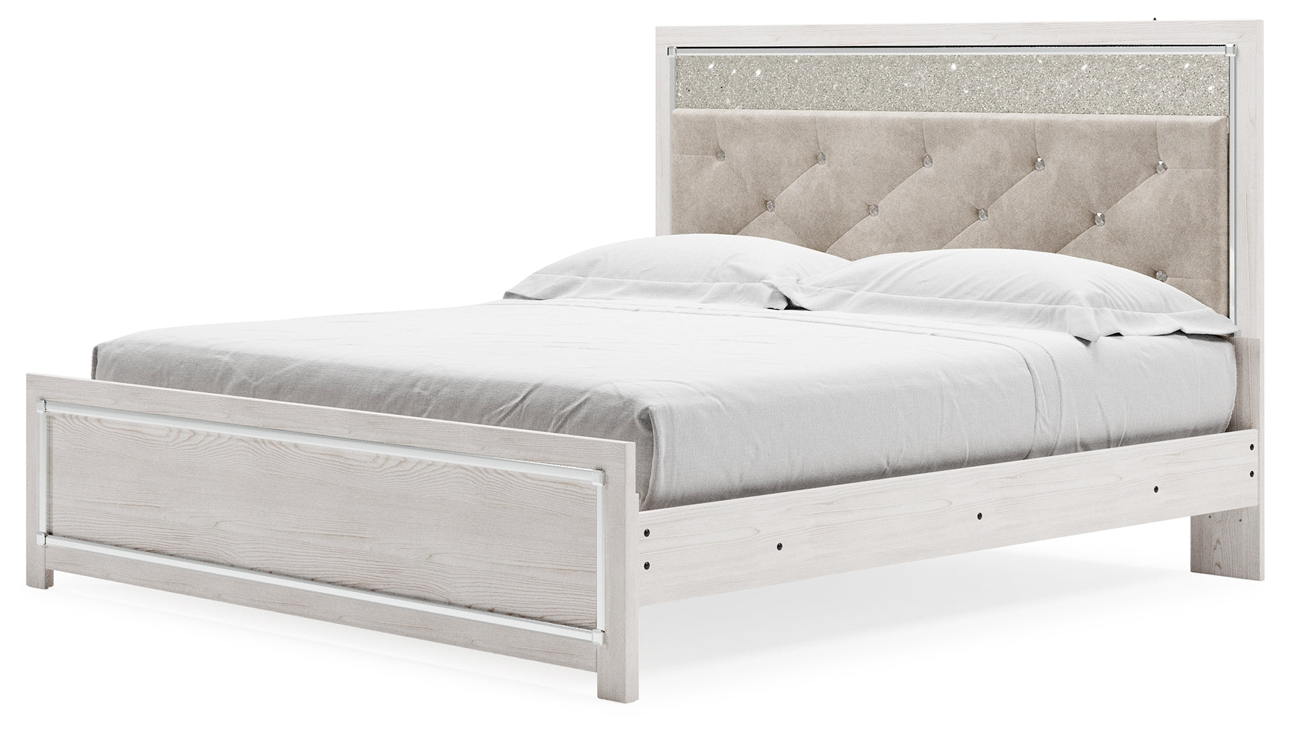 Ashley Furniture - Altyra King Panel Bed - White Wood - Beds - Additional View 9