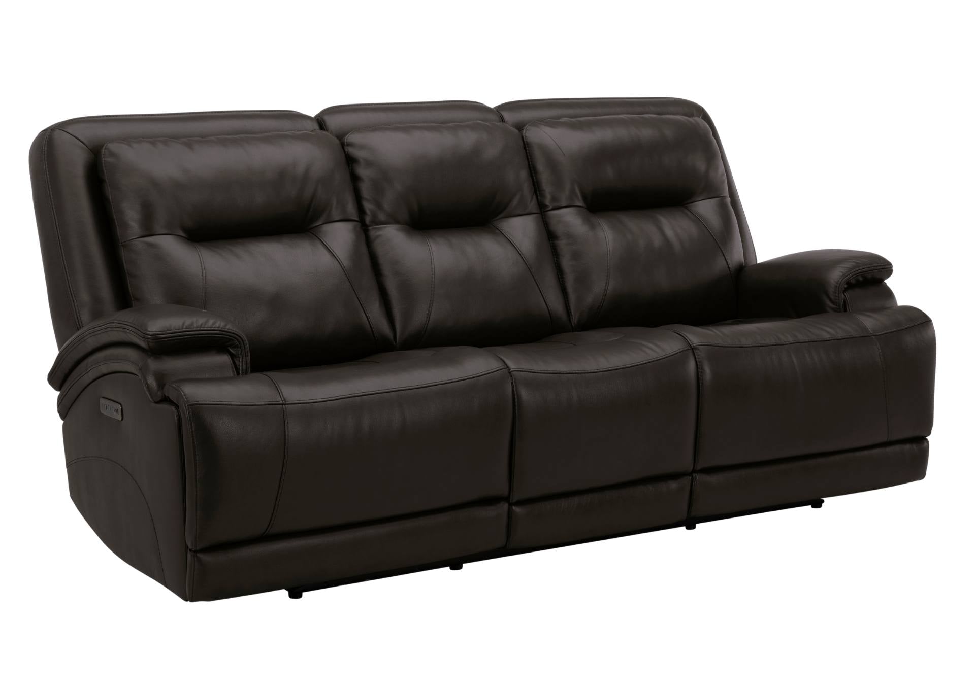 BROCKTON CHARCOAL LEATHER 3P POWER SOFA WITH POWER HEADREST AND LUMBAR - Additional View 1