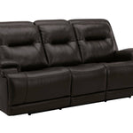 BROCKTON CHARCOAL LEATHER 3P POWER SOFA WITH POWER HEADREST AND LUMBAR - Additional View 1