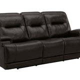 BROCKTON CHARCOAL LEATHER 3P POWER SOFA WITH POWER HEADREST AND LUMBAR - Additional View 1