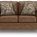 Ashley Furniture - Shadsburne Loveseat - Earth - Dark Brown Faux Leather - Loveseats