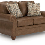 Ashley Furniture - Shadsburne Loveseat - Earth - Dark Brown Faux Leather - Loveseats - Additional View 2