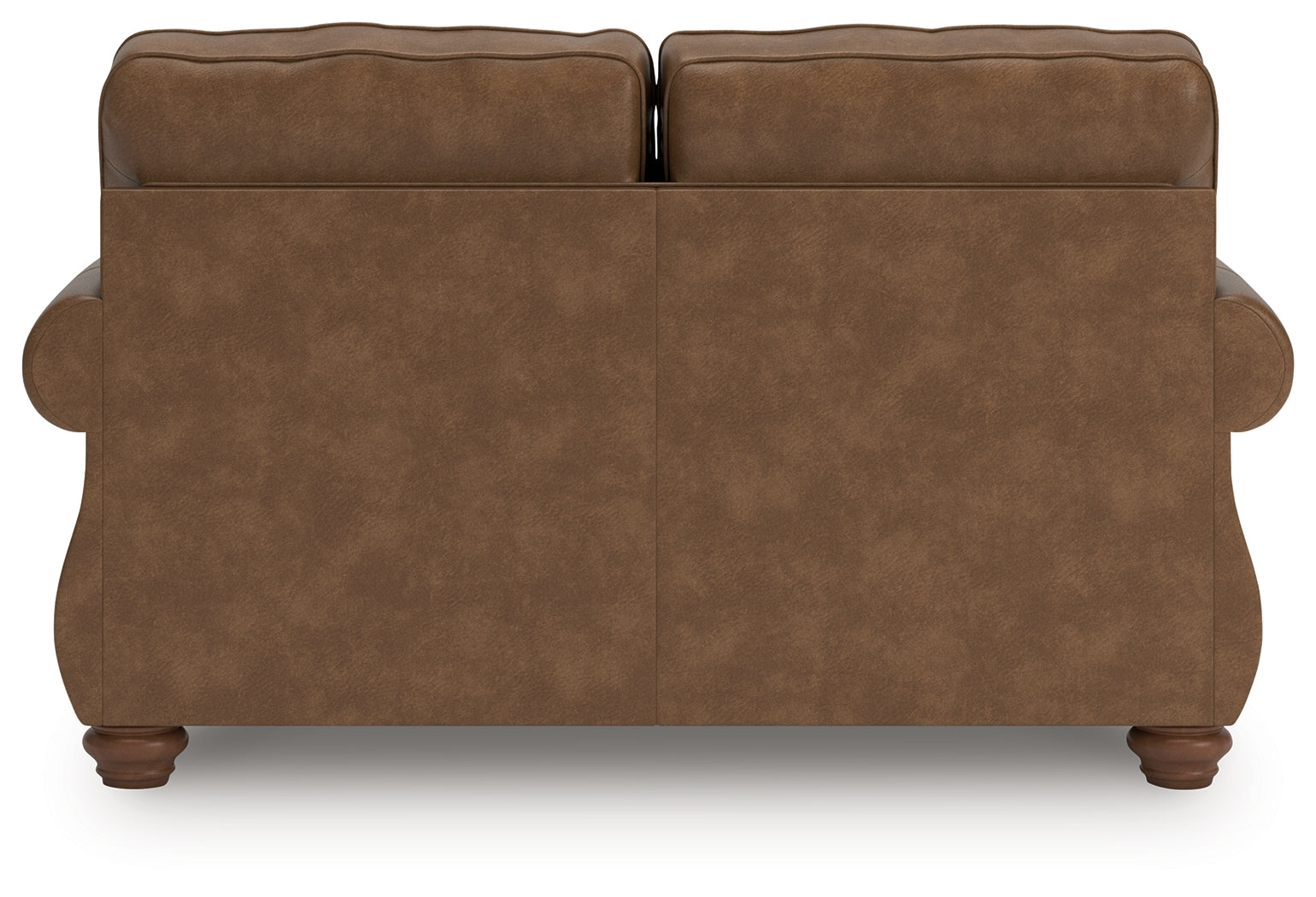 Ashley Furniture - Shadsburne Loveseat - Earth - Dark Brown Faux Leather - Loveseats - Additional View 4