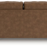 Ashley Furniture - Shadsburne Loveseat - Earth - Dark Brown Faux Leather - Loveseats - Additional View 4