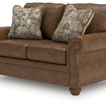 Ashley Furniture - Shadsburne Loveseat - Earth - Dark Brown Faux Leather - Loveseats - Additional View 6