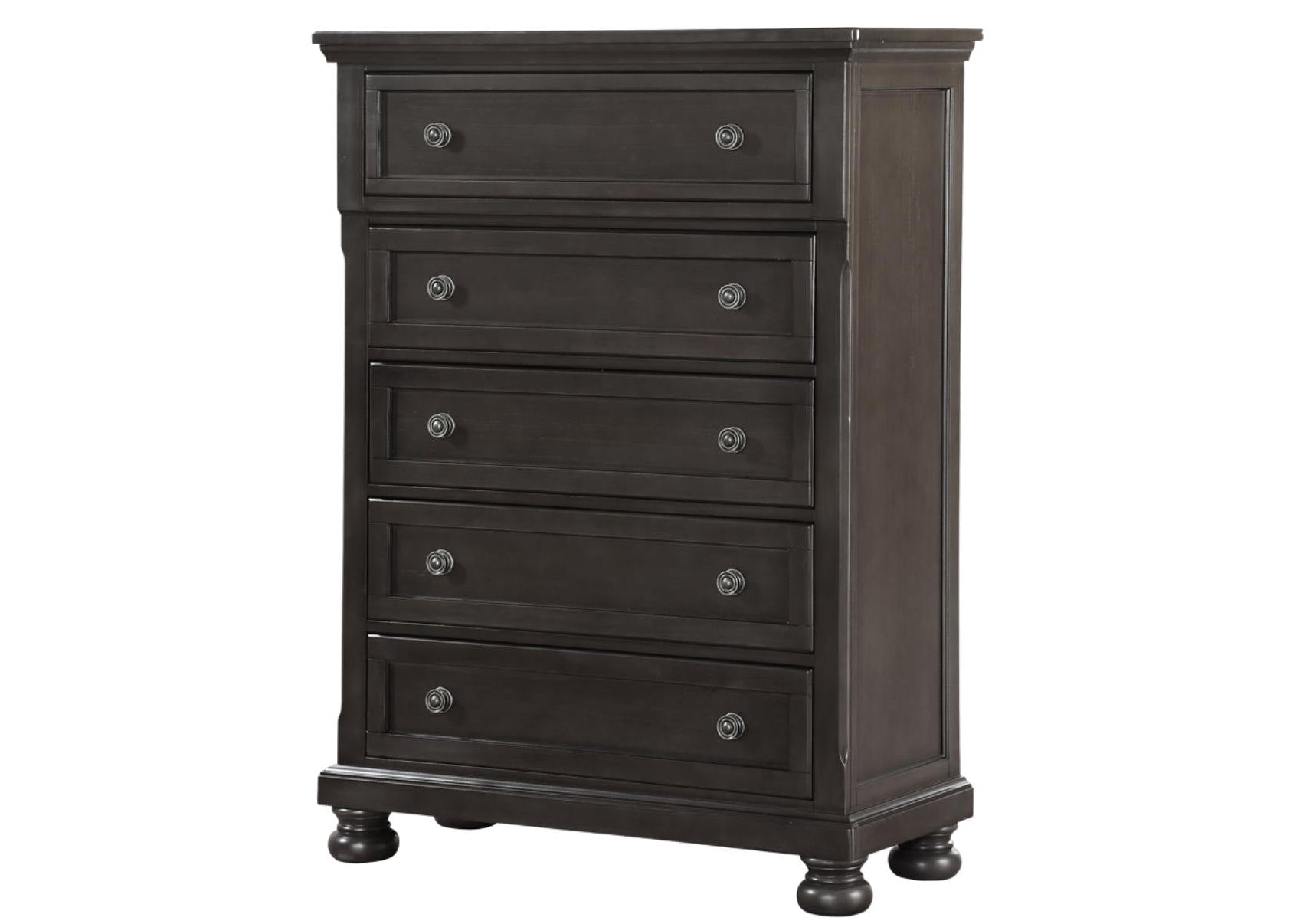 KINGSMAN GREY 5 DRAWER CHEST