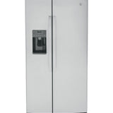GE STAINLESS SIDE BY SIDE 25.3CU REFRIGERATOR - Pearl Silver - Refrigerators