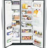 GE STAINLESS SIDE BY SIDE 25.3CU REFRIGERATOR - Pearl Silver - Refrigerators - Additional View 1