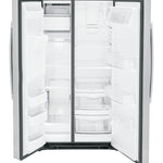 GE STAINLESS SIDE BY SIDE 25.3CU REFRIGERATOR - Pearl Silver - Refrigerators - Additional View 2