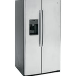 GE STAINLESS SIDE BY SIDE 25.3CU REFRIGERATOR - Pearl Silver - Refrigerators - Additional View 3
