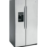 GE STAINLESS SIDE BY SIDE 25.3CU REFRIGERATOR - Pearl Silver - Refrigerators - Additional View 3