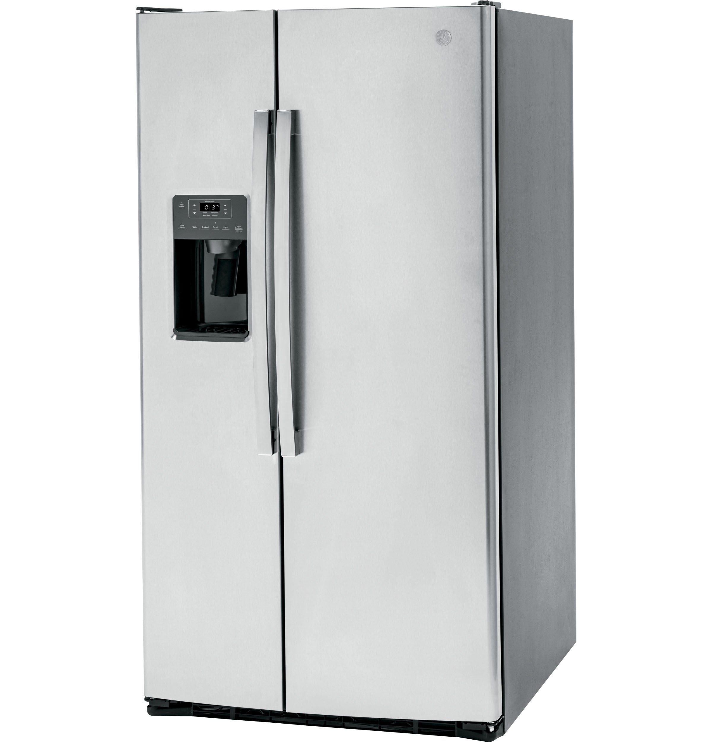 GE STAINLESS SIDE BY SIDE 25.3CU REFRIGERATOR - Pearl Silver - Refrigerators - Additional View 4
