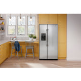 GE STAINLESS SIDE BY SIDE 25.3CU REFRIGERATOR - Pearl Silver - Refrigerators - Additional View 14