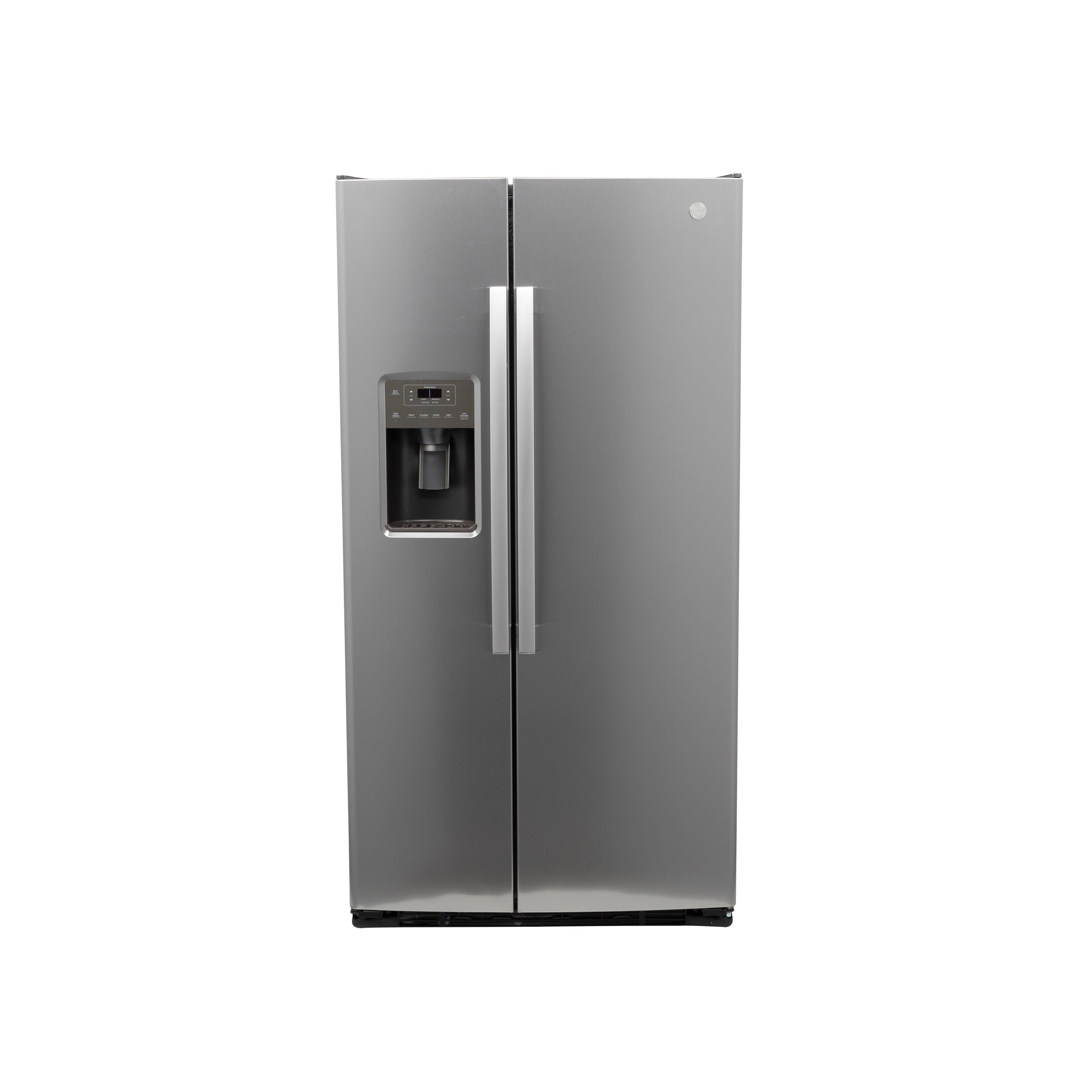 GE STAINLESS SIDE BY SIDE 25.3CU REFRIGERATOR - Pearl Silver - Refrigerators - Additional View 24
