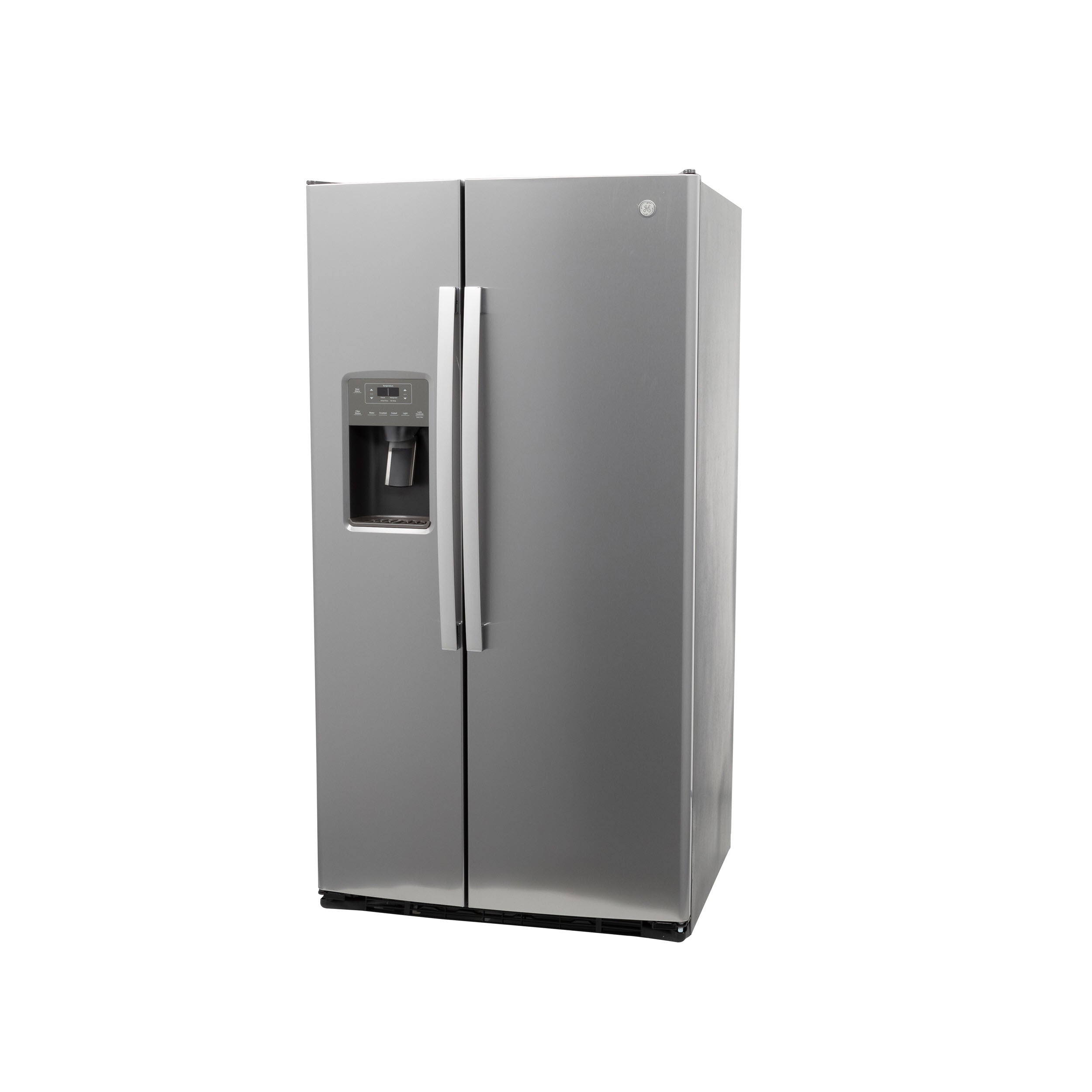 GE STAINLESS SIDE BY SIDE 25.3CU REFRIGERATOR - Pearl Silver - Refrigerators - Additional View 25