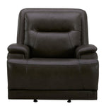 BROCKTON CHARCOAL LEATHER 3P POWER RECLINER WITH POWER HEADREST AND LUMBAR