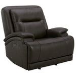 BROCKTON CHARCOAL LEATHER 3P POWER RECLINER WITH POWER HEADREST AND LUMBAR - Additional View 1