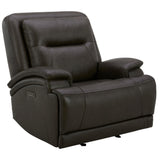 BROCKTON CHARCOAL LEATHER 3P POWER RECLINER WITH POWER HEADREST AND LUMBAR - Additional View 1